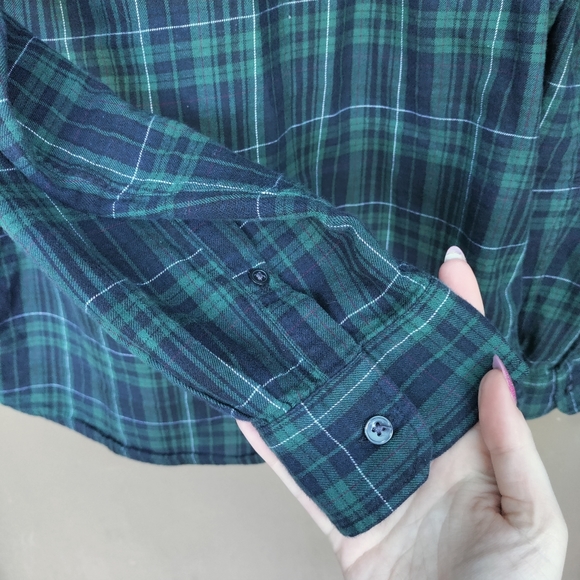 Slate & Stone Blue and Green Plaid Button Down Shirt - Picture 6 of 7